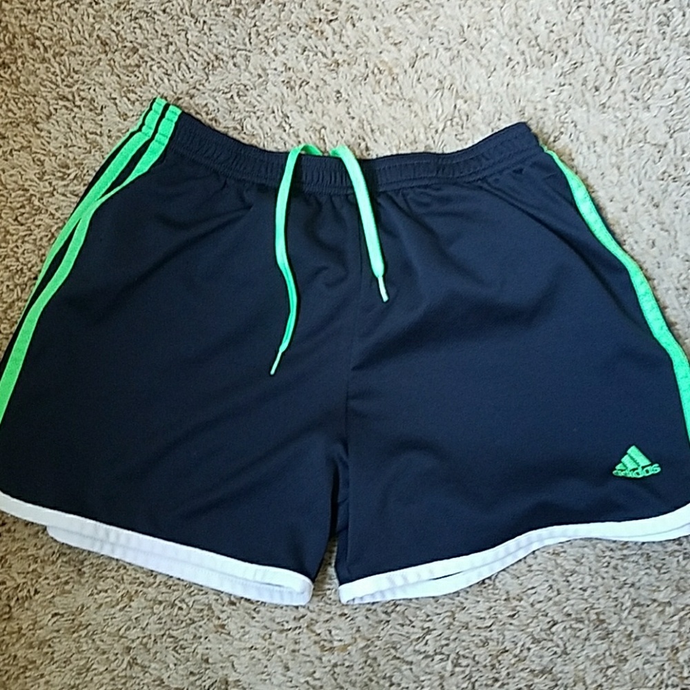 Navy Blue Adidas running shorts